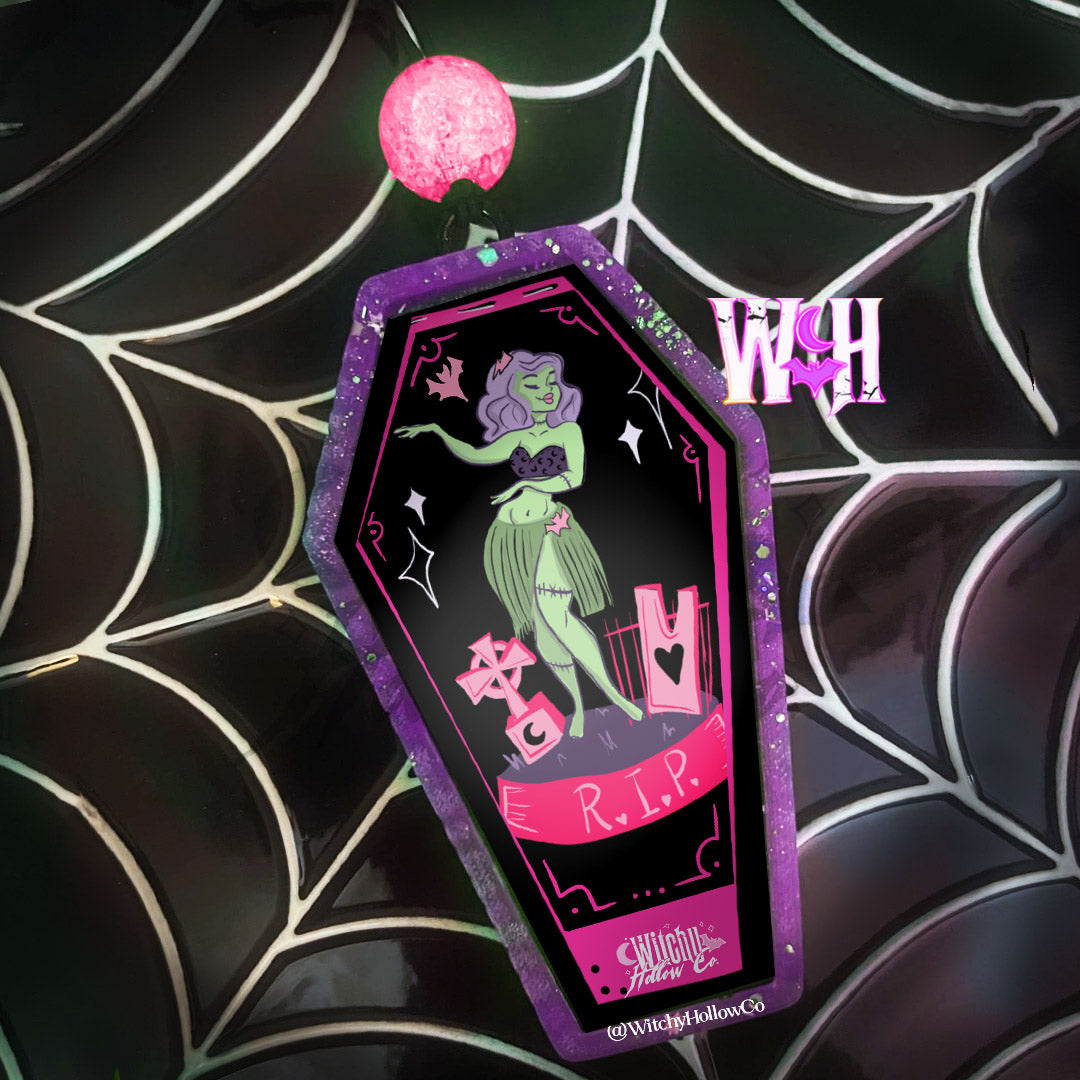 Hula Graveyard Coffin Freshie