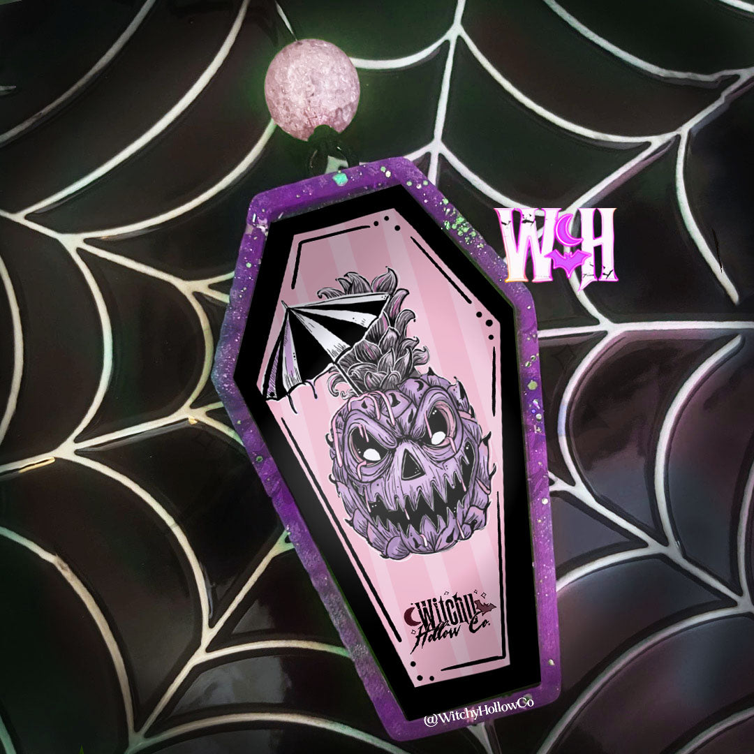 spooky pineapple Coffin Freshie