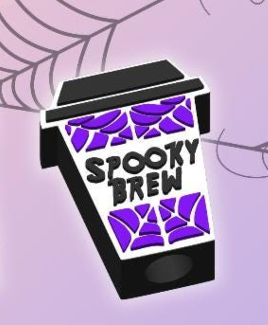 spooky brew straw Topper