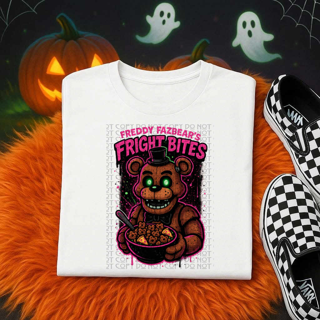 fright bites Tee- Sleepy Saturday