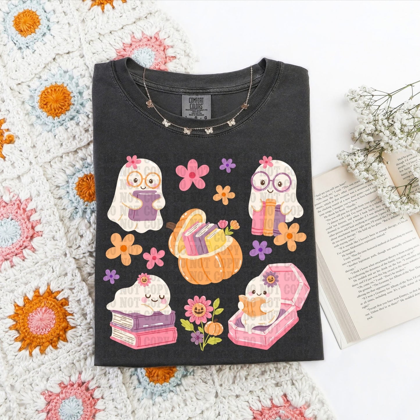 ghost flowers Tee- Sleepy Saturday