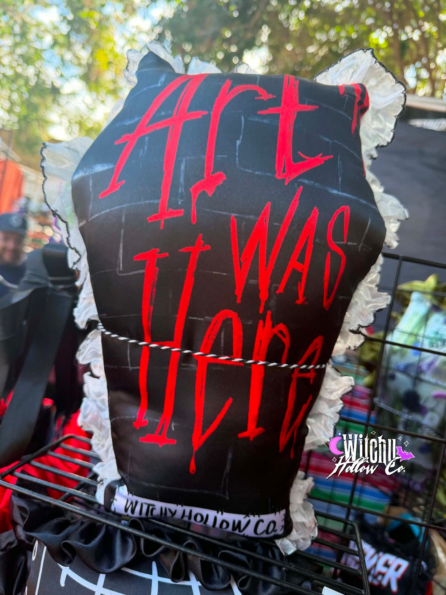 Art was Here Coffin Pillow