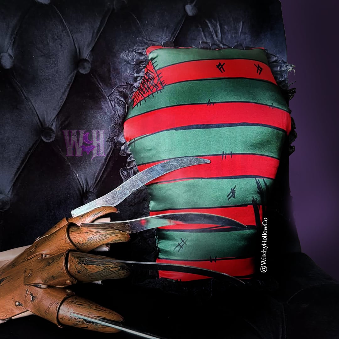 Horror Stripe Coffin Pillow