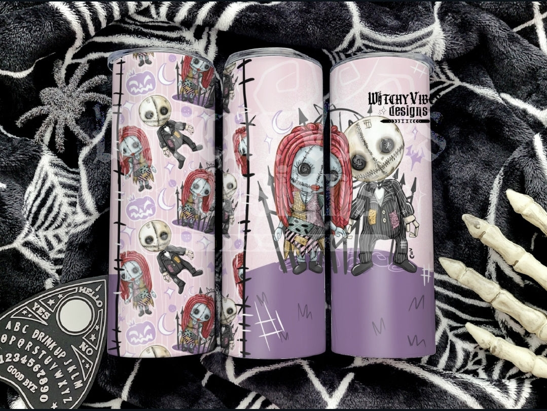 Pumpkin King & Queen Doll Tumbler