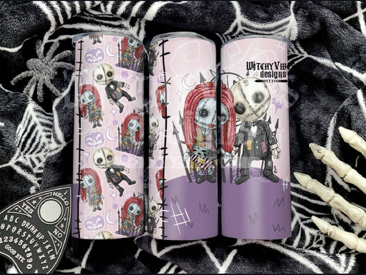 Pumpkin King & Queen Doll Tumbler