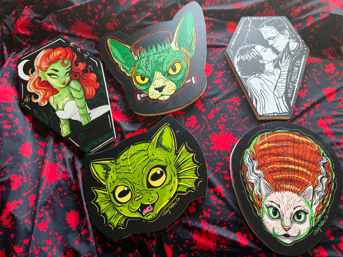 Creature Cat Wood Art