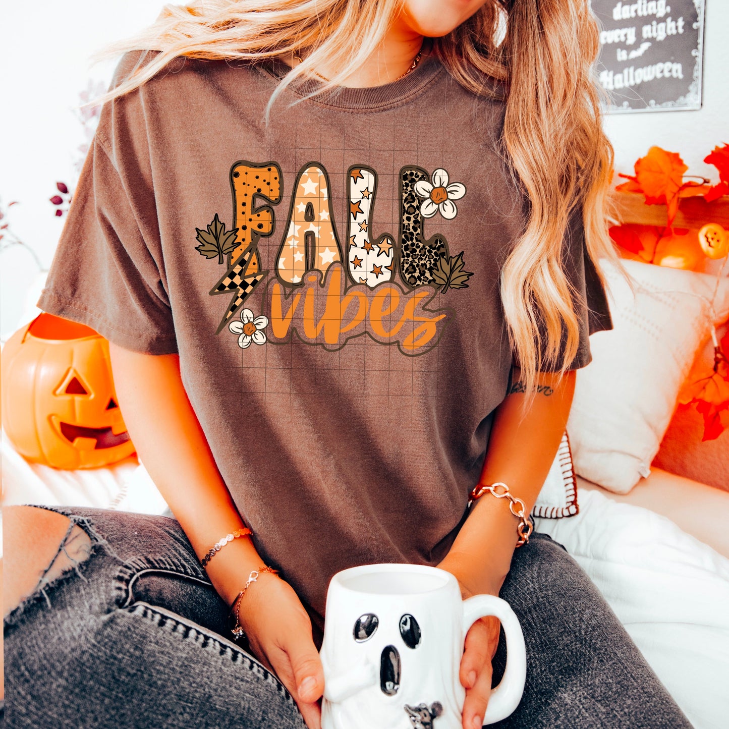 fall vibes Tee- Sleepy Saturday
