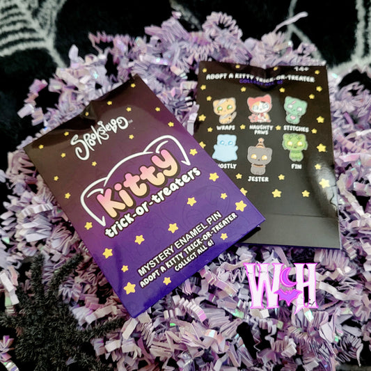 Mystery Kitty Trick or Treaters Enamel Pin