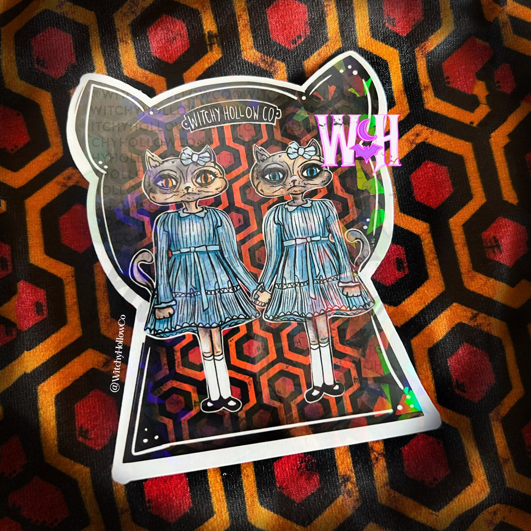 Twin Cats Sticker