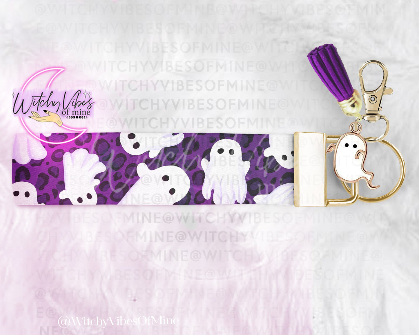 Leopard Ghost wristlet