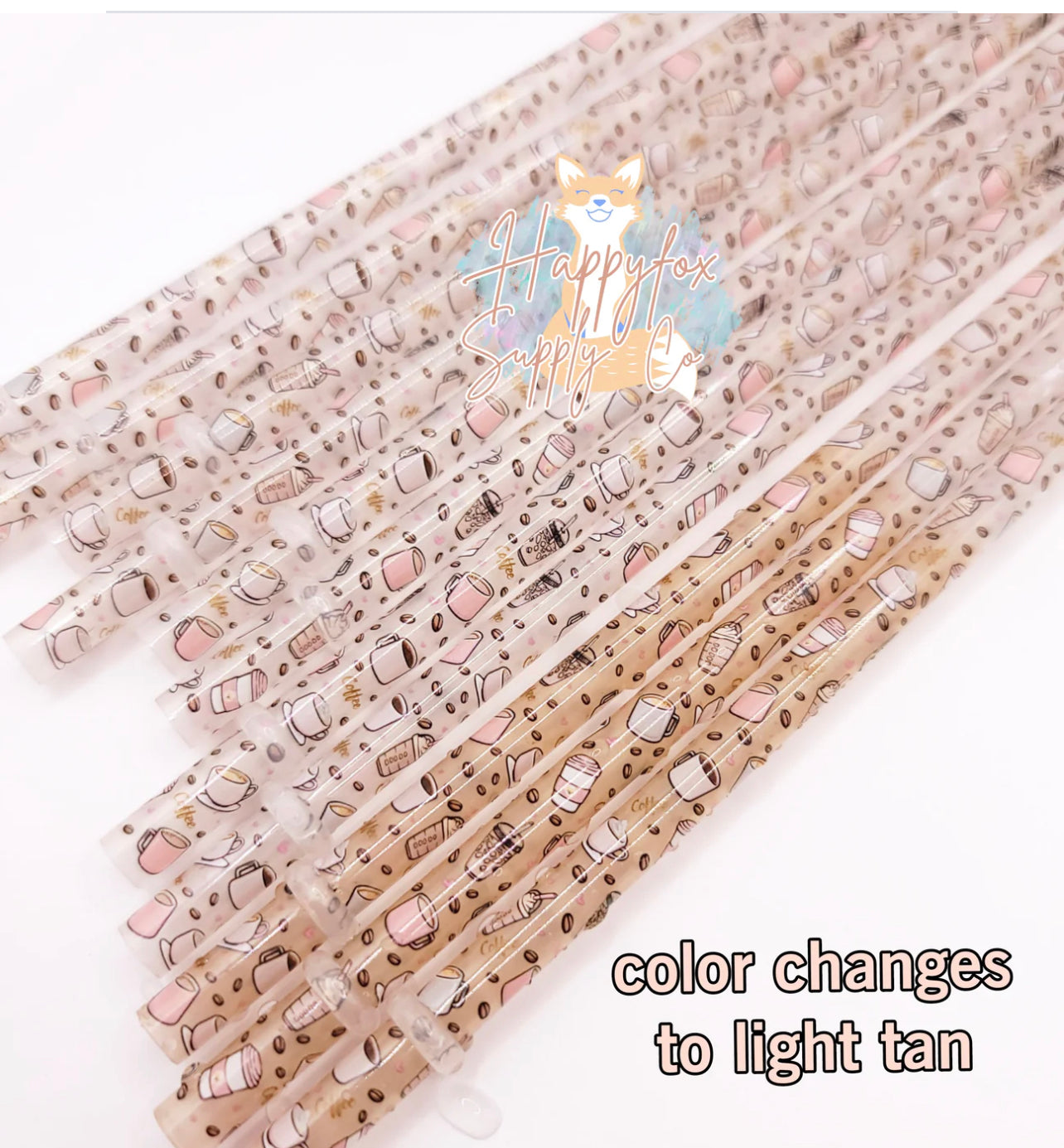 Color change Coffee Straws- 10in