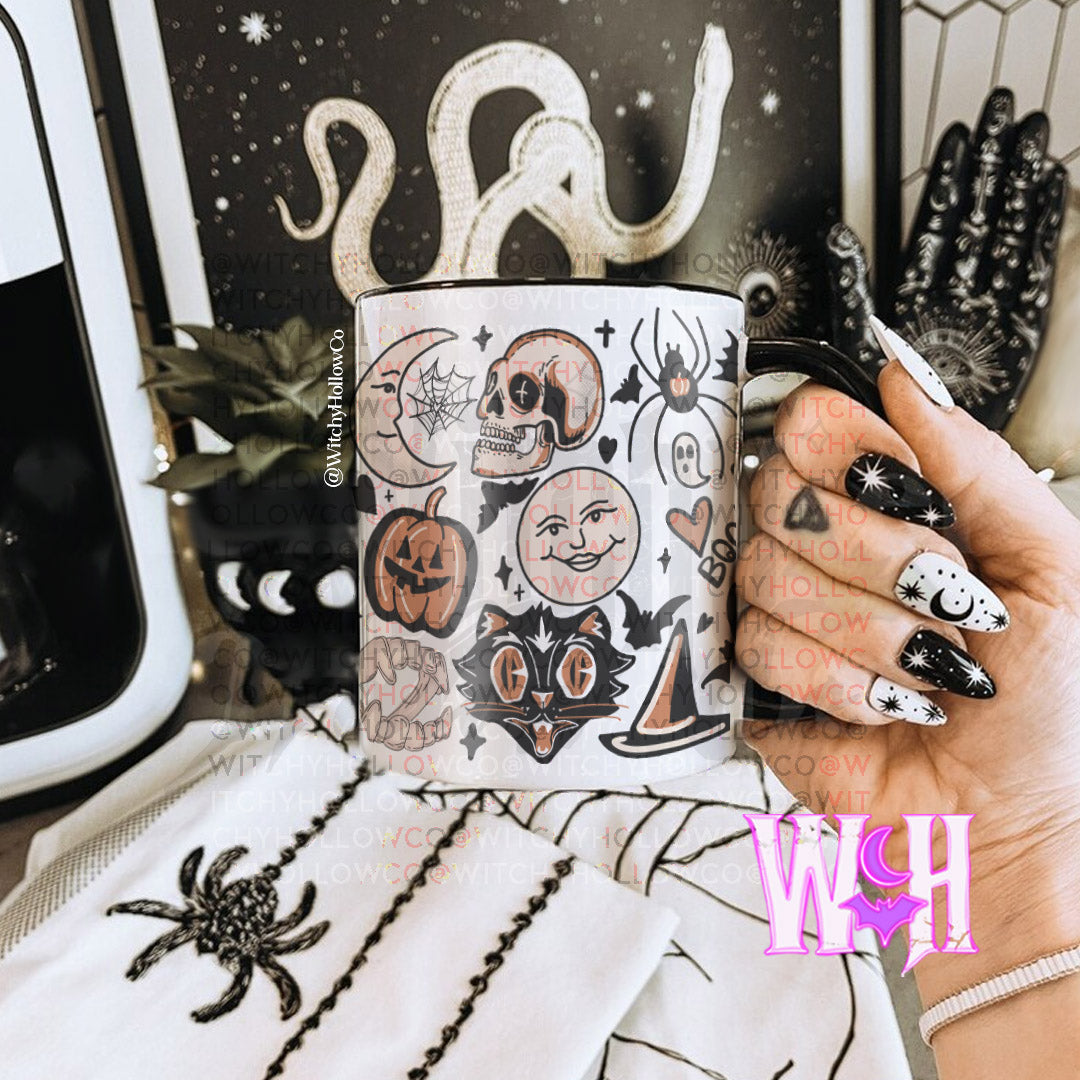 Halloween Doodles mug