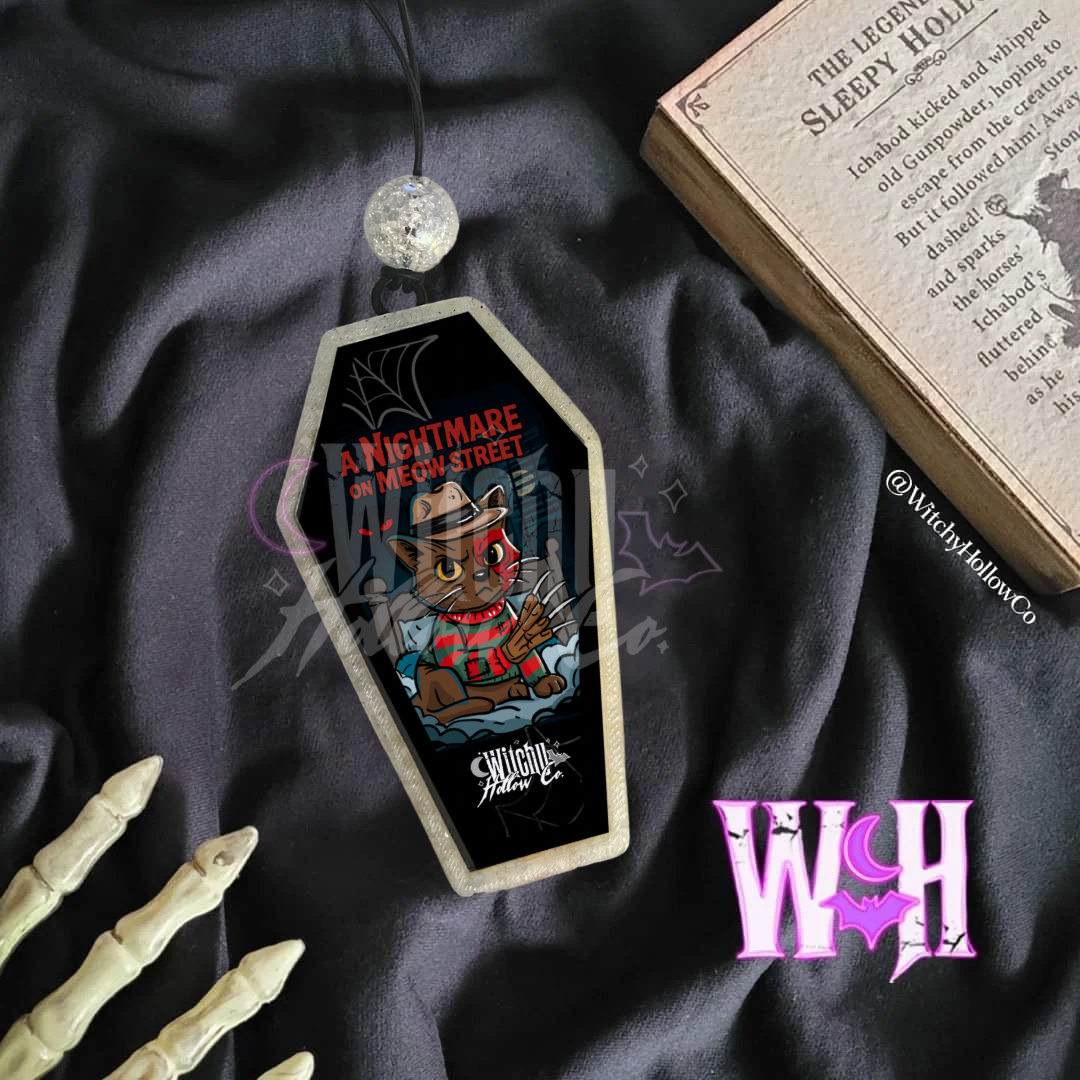 Nightmare on Meow Street Coffin Freshie
