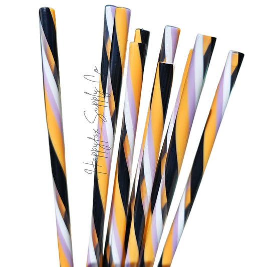 Halloween Stripes Straw