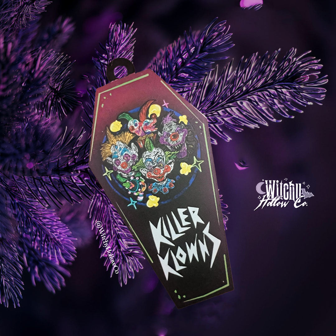 Killer Klowns Coffin Ornaments