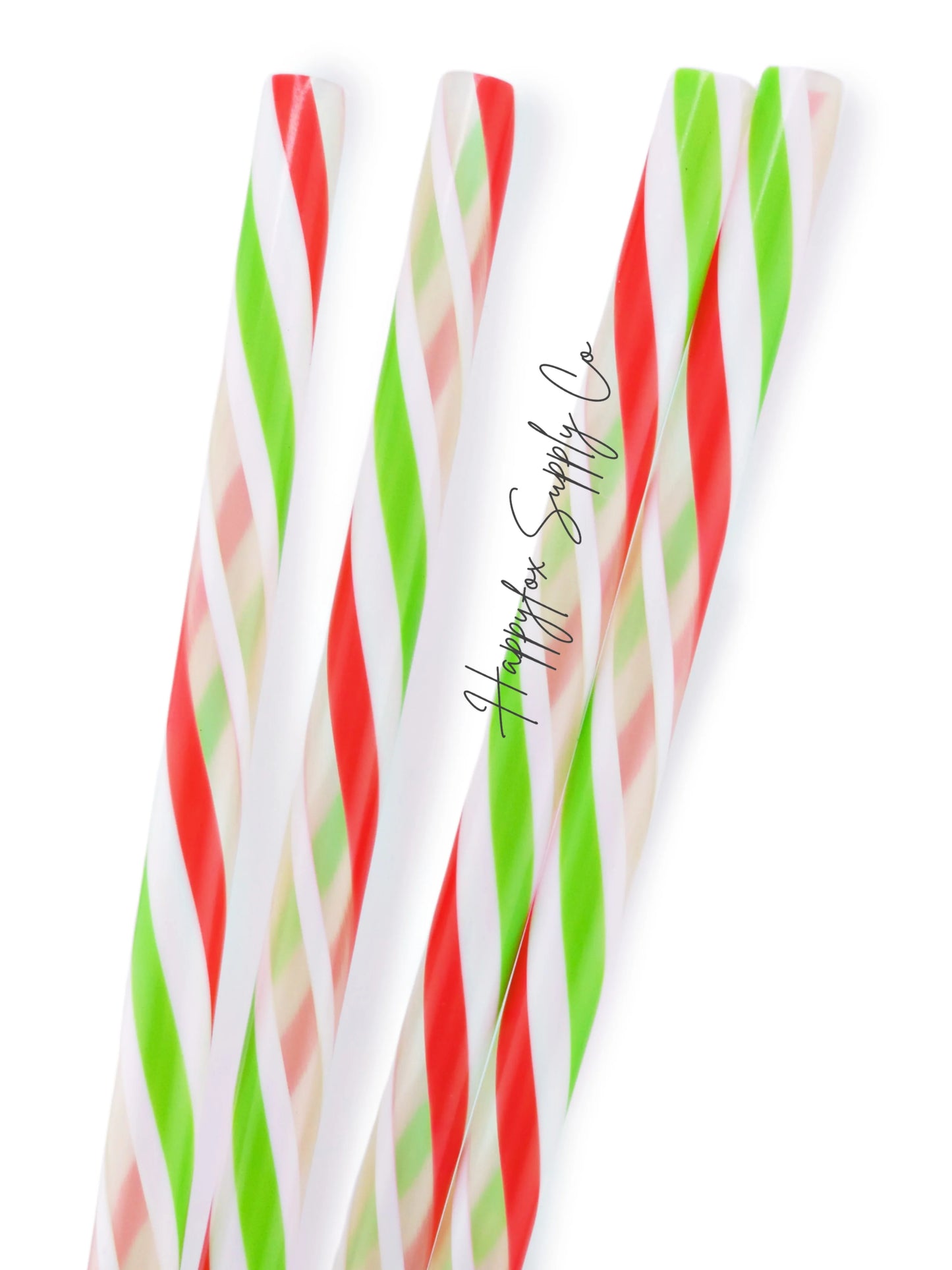 Festive Swirl Straws 12in cup