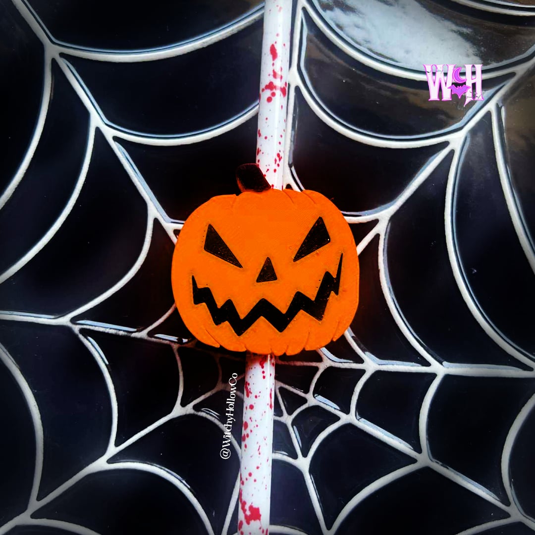 Pumpkin Hollow Straw Toppers