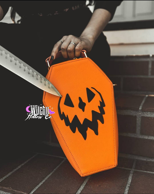 pumpkin coffin backpack