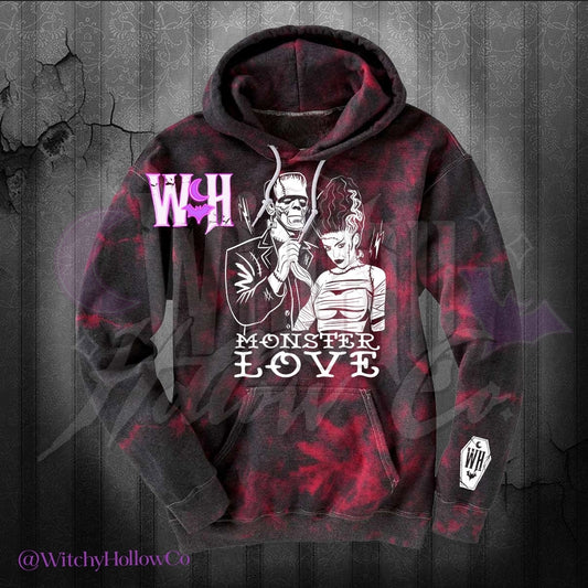 Monster Love Black Tiedye hoodie