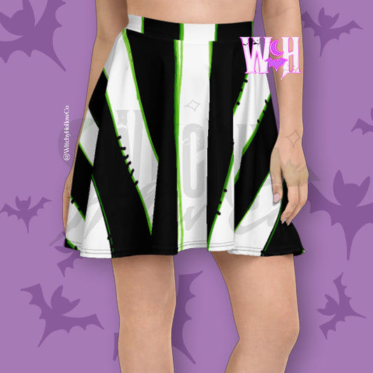 Beetle stripes Skater Skirt