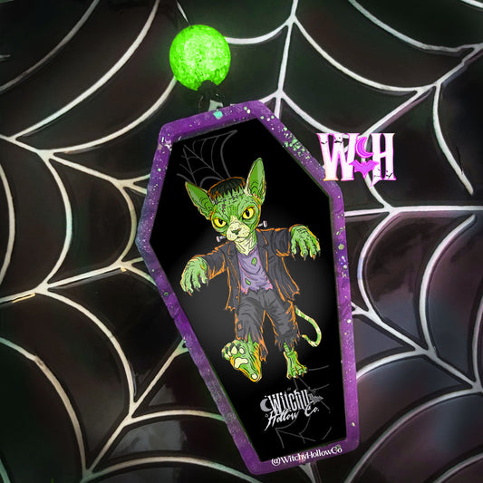 Frankenstein Cat Coffin Freshie