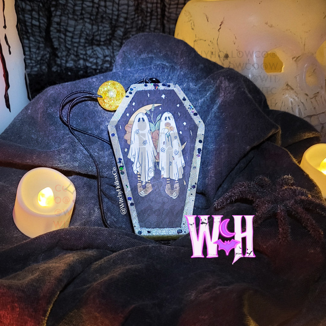 Boho Ghost Coffin Freshie