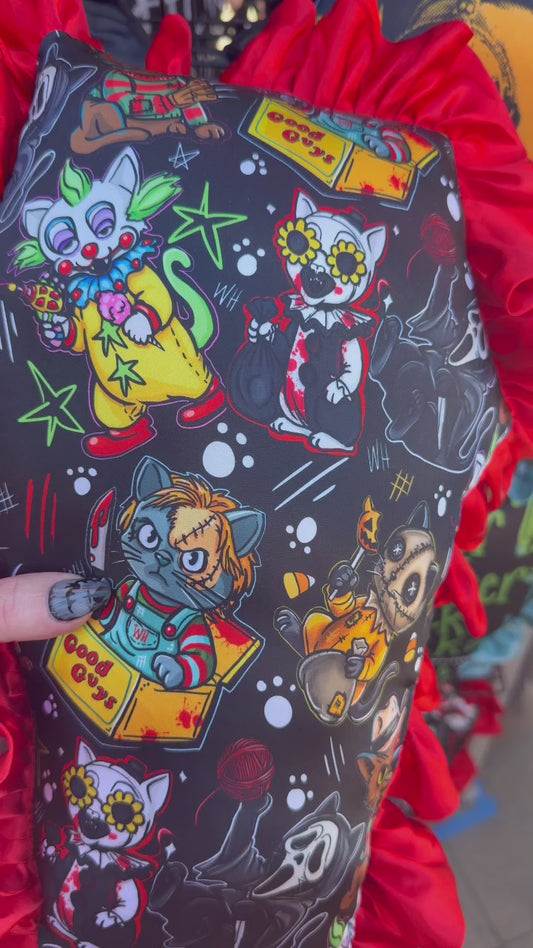 Killer Cats Coffin Pillow