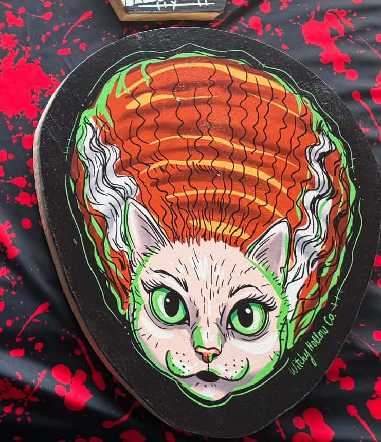Bride Cat Wood Art
