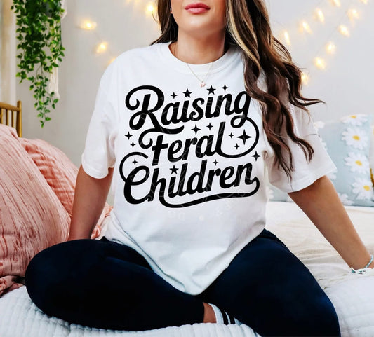 Raising Feral Children Tee- Sleepy Saturday