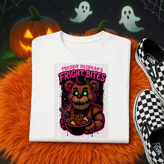 fright bites Tee- Sleepy Saturday