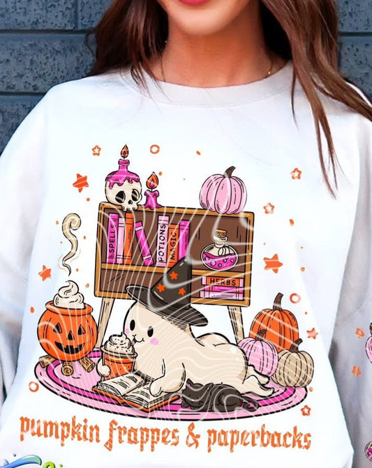pumpkin frappes and paperbacks Tee- Sleepy Saturday