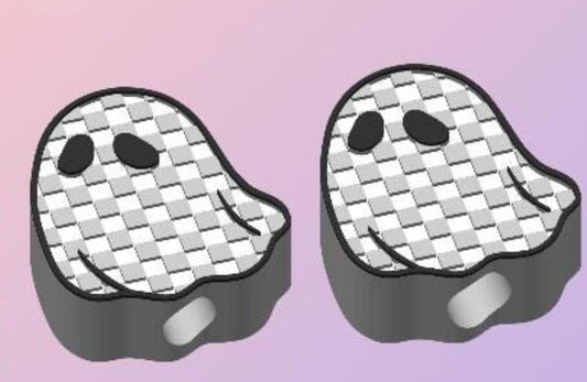 Checkered ghost straw Topper