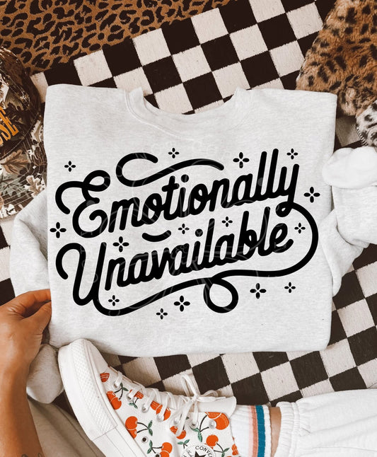 Emotionally Unavailable Tee- Sleepy Saturday