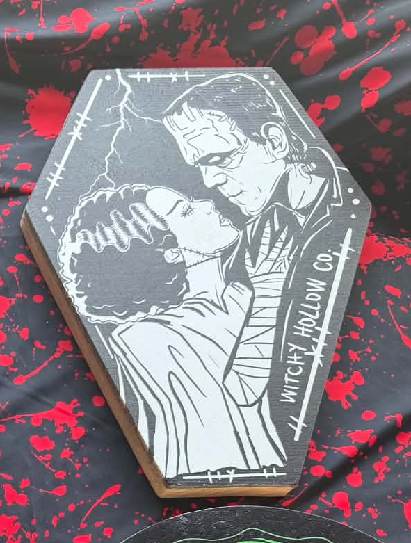 Monster & Bride Wood Art