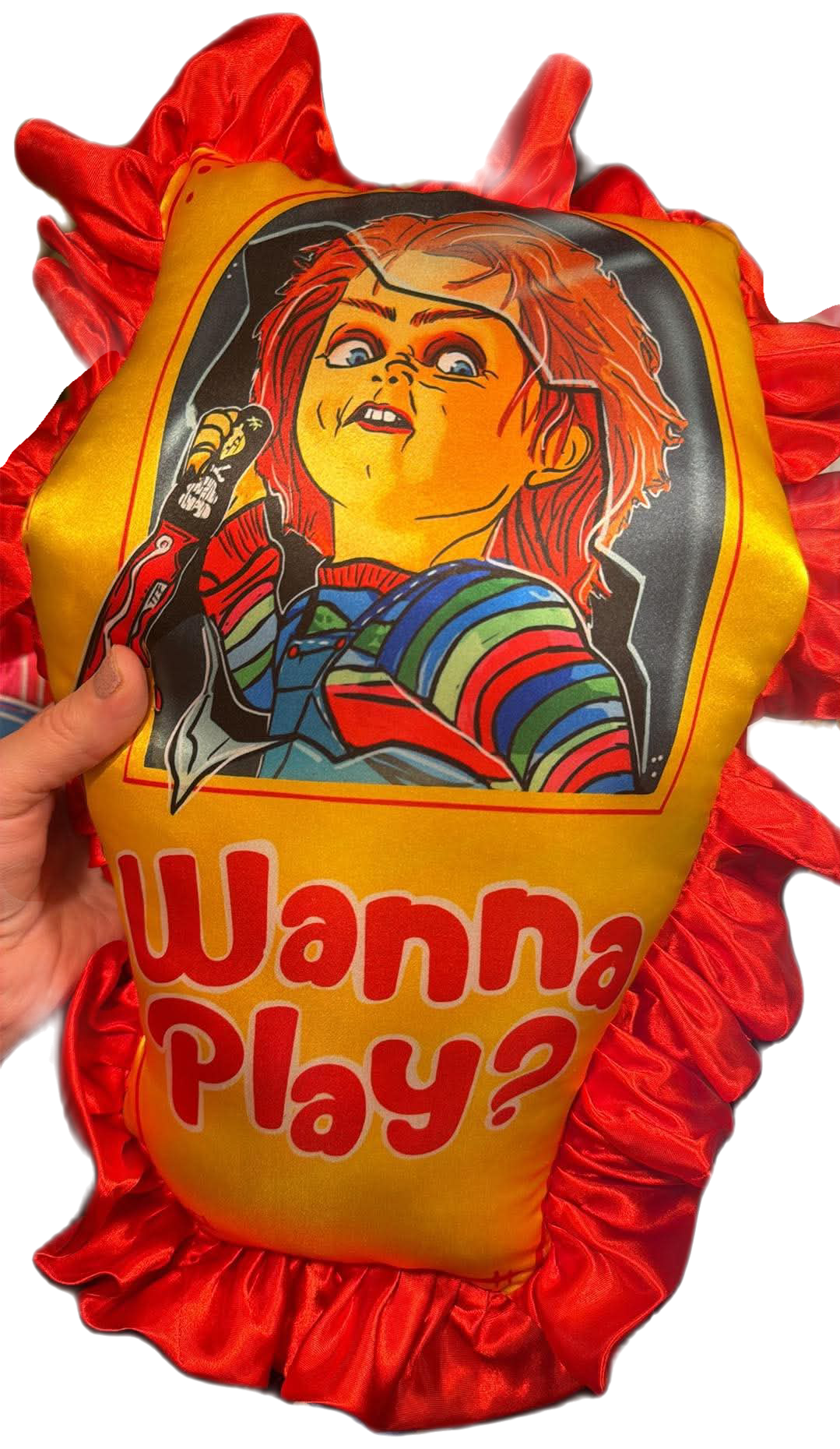 Wanna Play Coffin Pillow