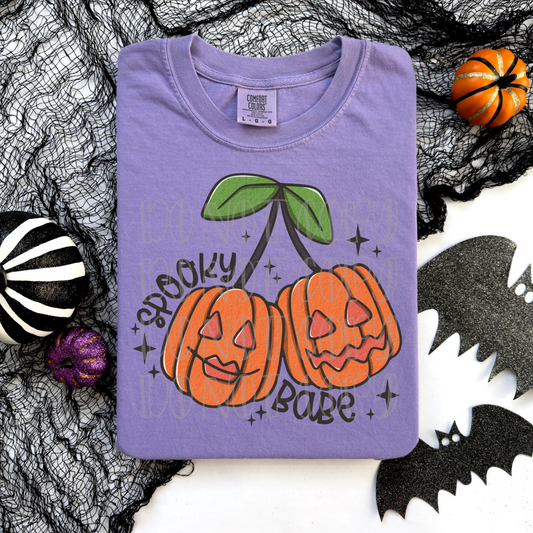 Spooky babe pumpkin Tee- Sleepy Saturday