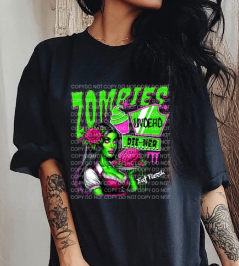 Zombies Tee- Sleepy Saturday