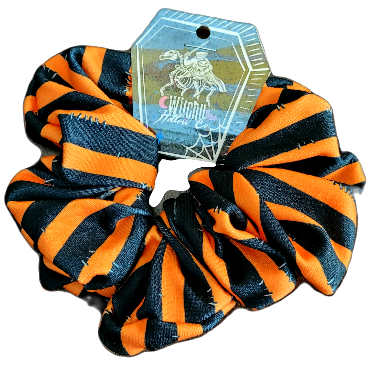 Orange & Black Striped Scrunchies
