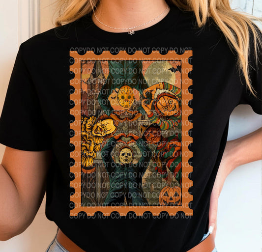 horror stamp Tee- Sleepy Saturday
