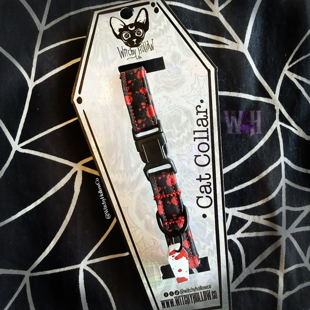Blood Splatter Cat Collar