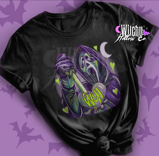 purple ghostface shirt