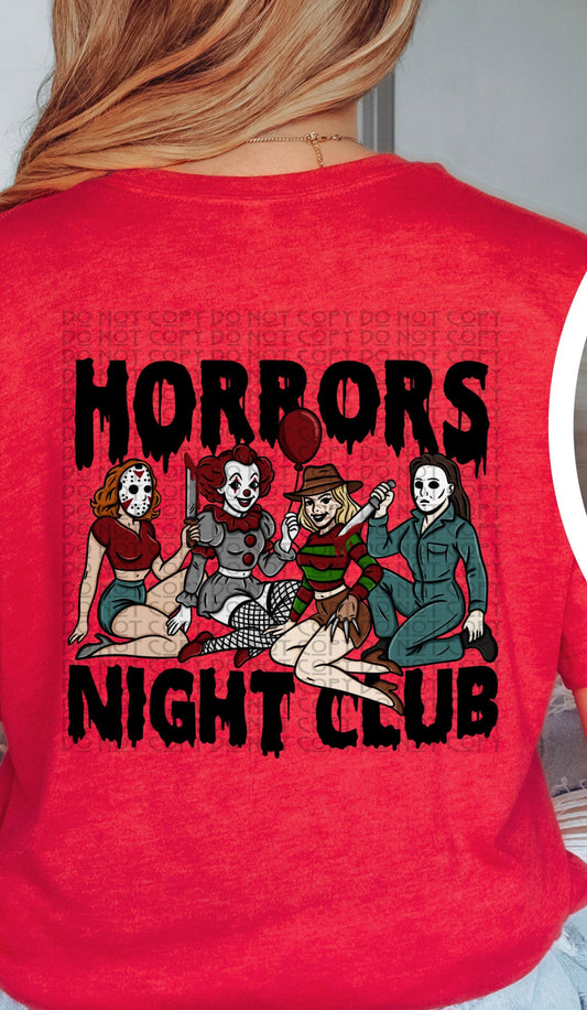 Horrors Night Club Tee- Sleepy Saturday