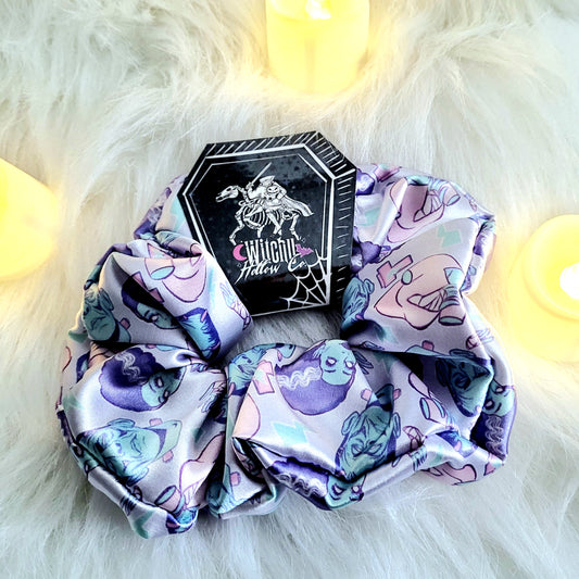 Pastel Monster Satin Scrunchie