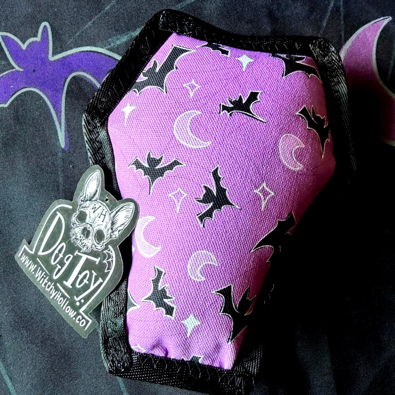 Purple Bats Dog Squeaky Toy