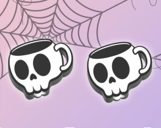 skull mug straw Topper