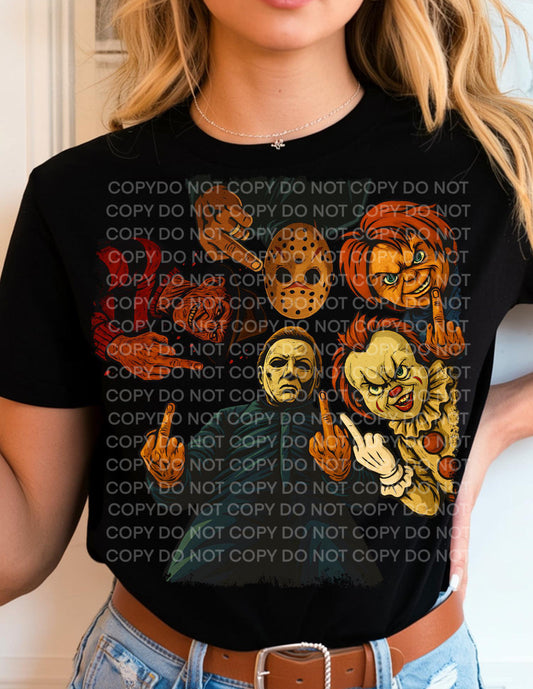 horror finger Tee- Sleepy Saturday