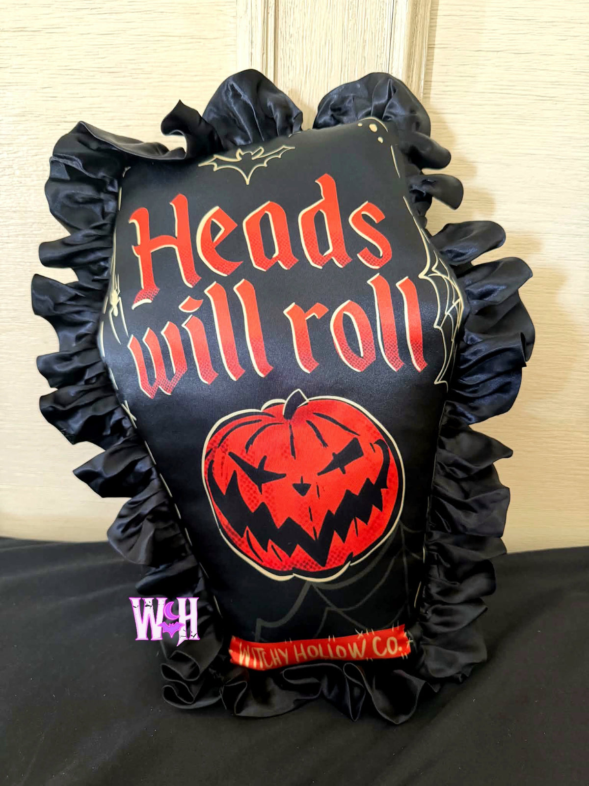 Heads will Roll Coffin Pillow