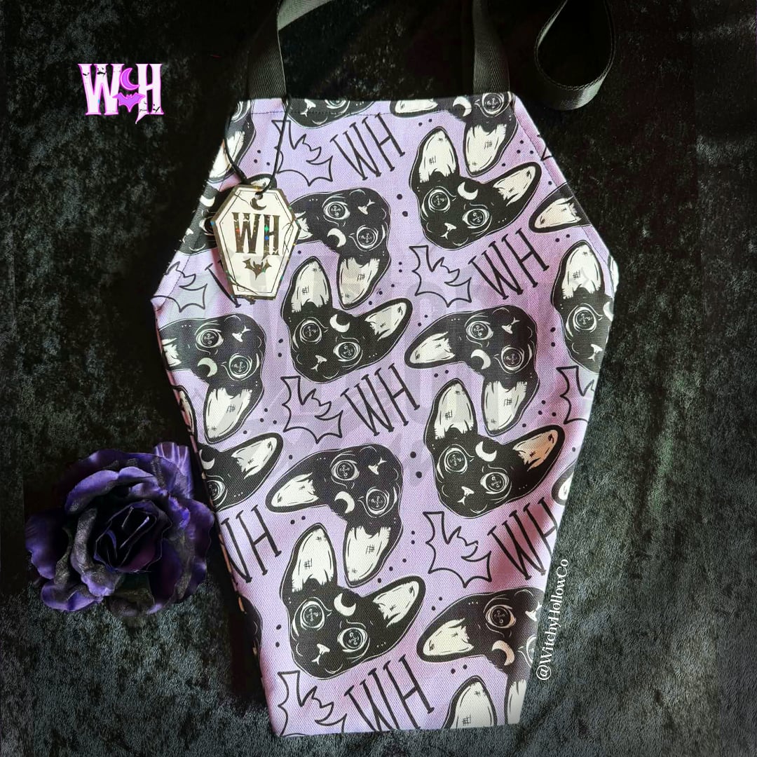 wh cat Coffin Tote