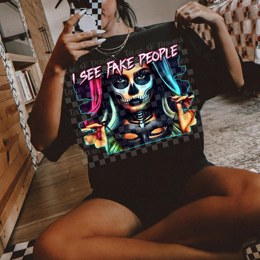 I see fake people Tee- Sleepy Saturday