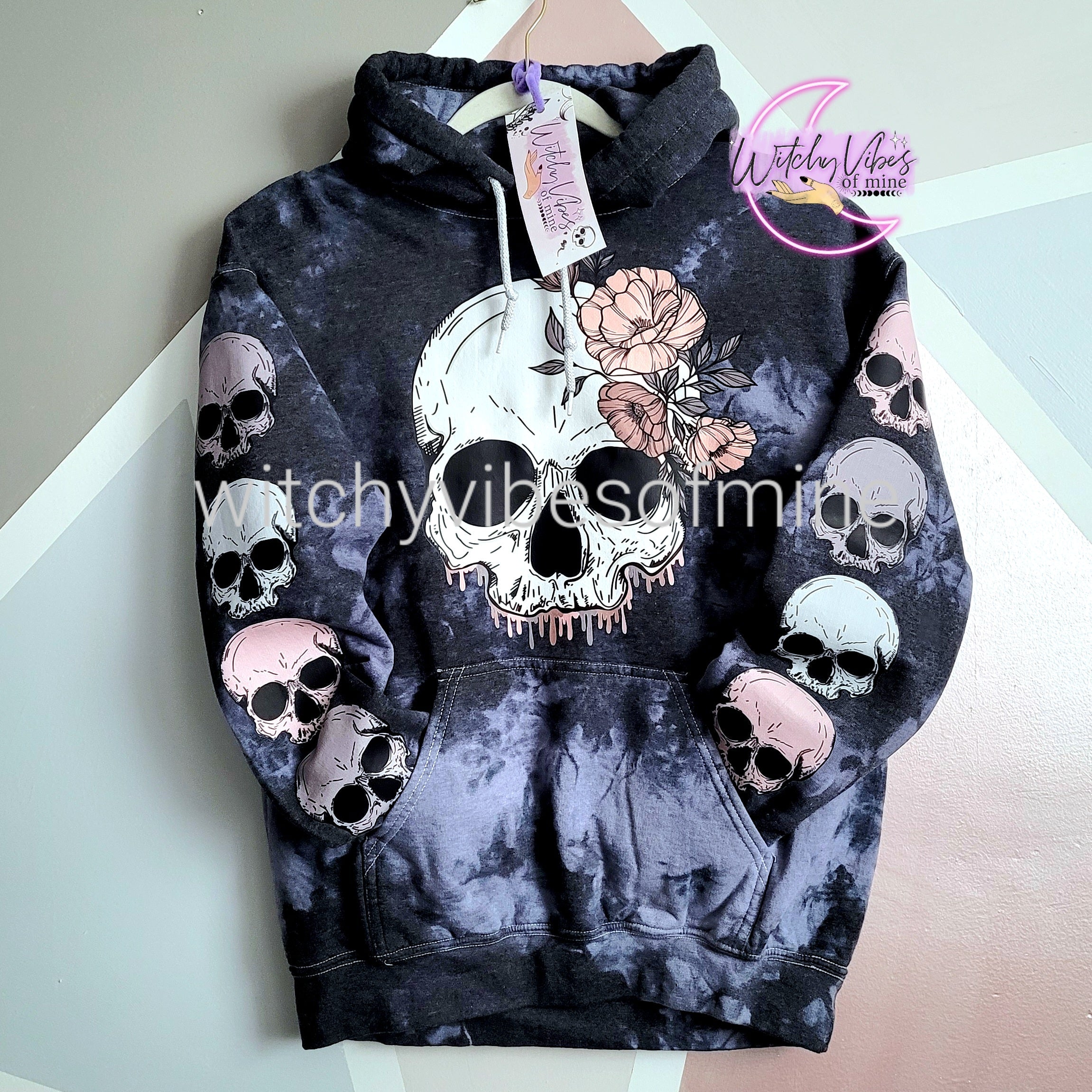 Rose Skull Drip Hoodie Witchy Hollow Co